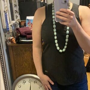 The Limited Mint and Silver Bead Necklace EUC